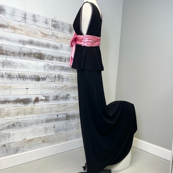 GUCCI Black Bow Gem Gown Dress 515119 Size S 4 6 - Picture 4 of 13